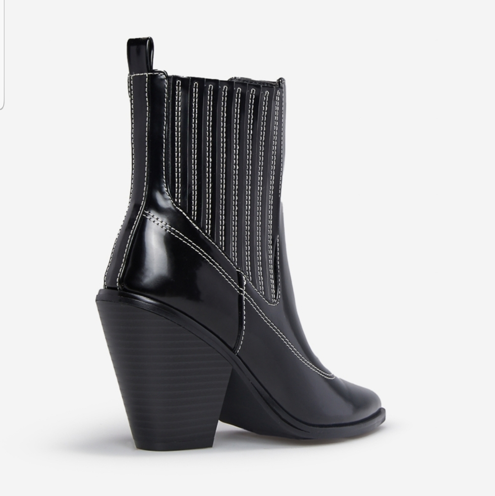 Shoe Dazzle Black Ankle Boots - Picture 4 of 7
